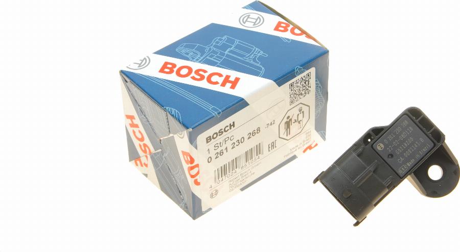 BOSCH 0 261 230 268 - Sensor, suqəbuledici manifold təzyiqi furqanavto.az