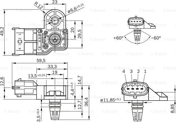 BOSCH 0 281 006 076 - Sensor, təzyiqi artırın furqanavto.az