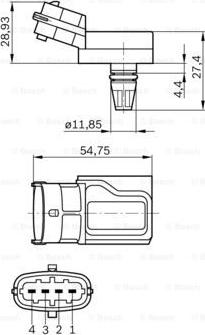 BOSCH 0 281 002 573 - Sensor, təzyiqi artırın furqanavto.az