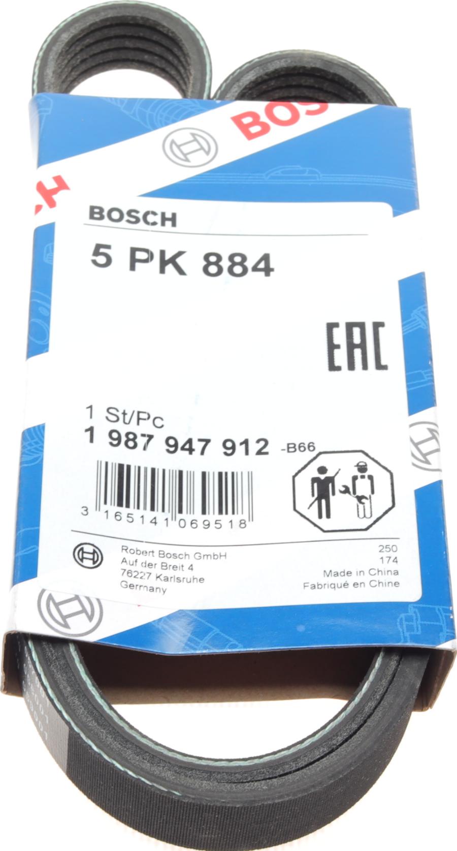 BOSCH 1 987 947 912 - V-yivli kəmər furqanavto.az