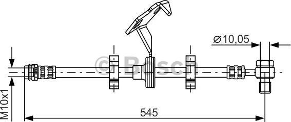 BOSCH 1987481078 - Əyləc şlanqı www.furqanavto.az