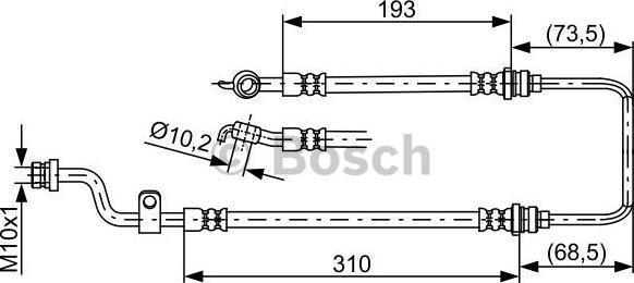 BOSCH 1987481894 - Əyləc şlanqı www.furqanavto.az