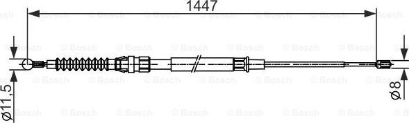 BOSCH 1 987 482 445 - Kabel, dayanacaq əyləci furqanavto.az