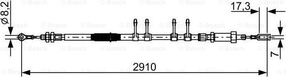 BOSCH 1 987 482 447 - Kabel, dayanacaq əyləci furqanavto.az