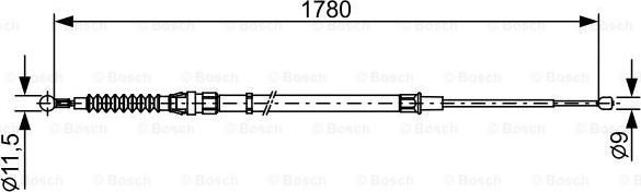 BOSCH 1 987 482 458 - Kabel, dayanacaq əyləci furqanavto.az