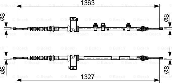 BOSCH 1 987 482 453 - Kabel, dayanacaq əyləci furqanavto.az