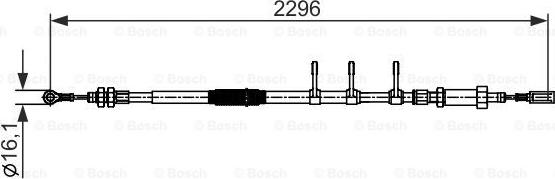 BOSCH 1 987 482 595 - Kabel, dayanacaq əyləci furqanavto.az