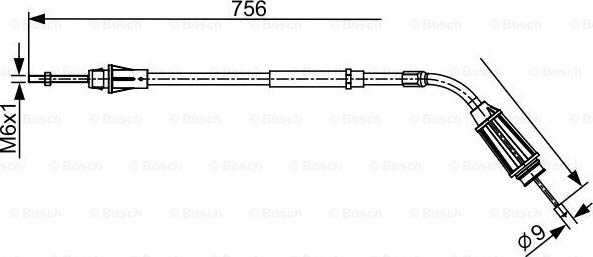 BOSCH 1 987 482 556 - Kabel, dayanacaq əyləci furqanavto.az