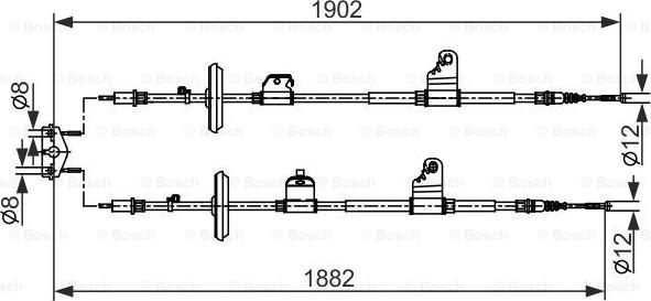 BOSCH 1 987 482 562 - Kabel, dayanacaq əyləci furqanavto.az