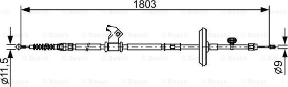 BOSCH 1 987 482 508 - Kabel, dayanacaq əyləci furqanavto.az