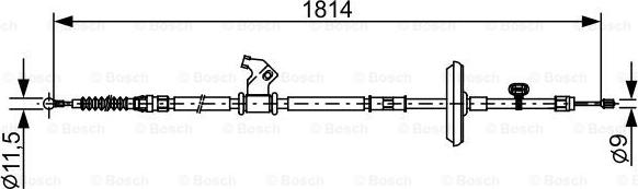 BOSCH 1 987 482 502 - Kabel, dayanacaq əyləci furqanavto.az