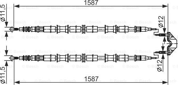 BOSCH 1 987 482 537 - Kabel, dayanacaq əyləci furqanavto.az