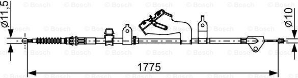 BOSCH 1 987 482 655 - Kabel, dayanacaq əyləci furqanavto.az