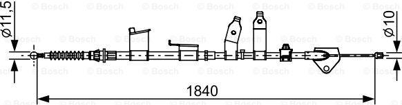 BOSCH 1 987 482 653 - Kabel, dayanacaq əyləci furqanavto.az