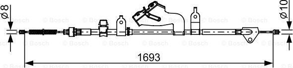 BOSCH 1 987 482 657 - Kabel, dayanacaq əyləci furqanavto.az