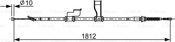 BOSCH 1 987 482 616 - Kabel, dayanacaq əyləci furqanavto.az