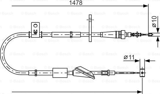 BOSCH 1 987 482 096 - Kabel, dayanacaq əyləci furqanavto.az