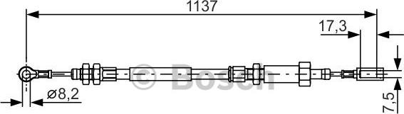 BOSCH 1 987 482 046 - Kabel, dayanacaq əyləci furqanavto.az