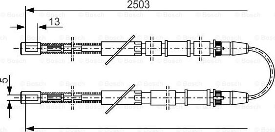 BOSCH 1 987 482 009 - Kabel, dayanacaq əyləci furqanavto.az