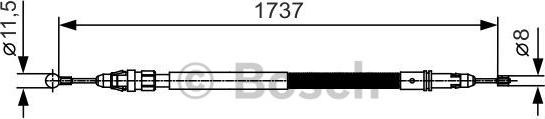 BOSCH 1 987 482 008 - Kabel, dayanacaq əyləci furqanavto.az