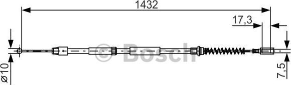 BOSCH 1 987 482 034 - Kabel, dayanacaq əyləci furqanavto.az