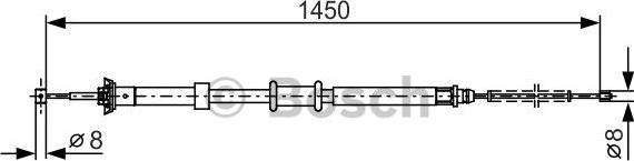 BOSCH 1 987 482 199 - Kabel, dayanacaq əyləci furqanavto.az