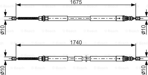 BOSCH 1 987 482 144 - Kabel, dayanacaq əyləci furqanavto.az