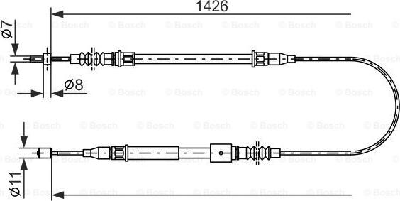 BOSCH 1 987 482 140 - Kabel, dayanacaq əyləci furqanavto.az