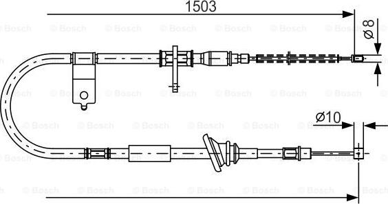 BOSCH 1 987 482 164 - Kabel, dayanacaq əyləci furqanavto.az