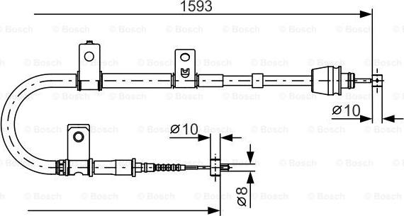 BOSCH 1 987 482 166 - Kabel, dayanacaq əyləci furqanavto.az