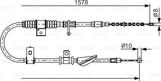 BOSCH 1 987 482 168 - Kabel, dayanacaq əyləci furqanavto.az