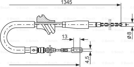 BOSCH 1 987 482 101 - Kabel, dayanacaq əyləci furqanavto.az