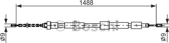 BOSCH 1 987 482 103 - Kabel, dayanacaq əyləci furqanavto.az