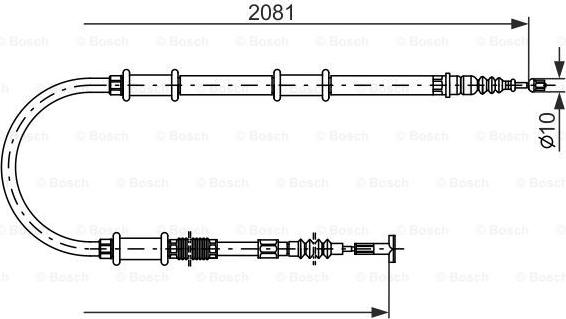 BOSCH 1 987 482 181 - Kabel, dayanacaq əyləci furqanavto.az