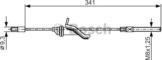 BOSCH 1 987 482 188 - Kabel, dayanacaq əyləci furqanavto.az