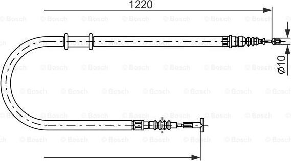 BOSCH 1 987 482 182 - Kabel, dayanacaq əyləci furqanavto.az