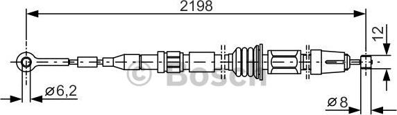 BOSCH 1 987 482 127 - Kabel, dayanacaq əyləci furqanavto.az