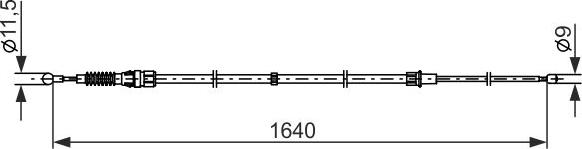 BOSCH 1 987 482 861 - Kabel, dayanacaq əyləci furqanavto.az