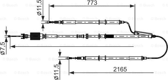 BOSCH 1 987 482 806 - Kabel, dayanacaq əyləci furqanavto.az