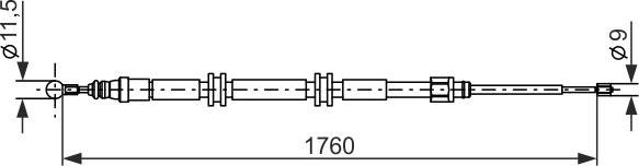 BOSCH 1 987 482 889 - Kabel, dayanacaq əyləci furqanavto.az