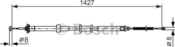 BOSCH 1 987 482 392 - Kabel, dayanacaq əyləci furqanavto.az