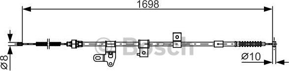 BOSCH 1 987 482 346 - Kabel, dayanacaq əyləci furqanavto.az