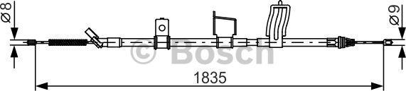 BOSCH 1 987 482 341 - Kabel, dayanacaq əyləci furqanavto.az