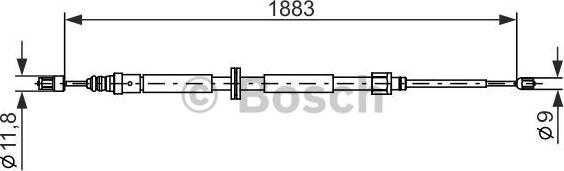 BOSCH 1 987 482 302 - Kabel, dayanacaq əyləci furqanavto.az