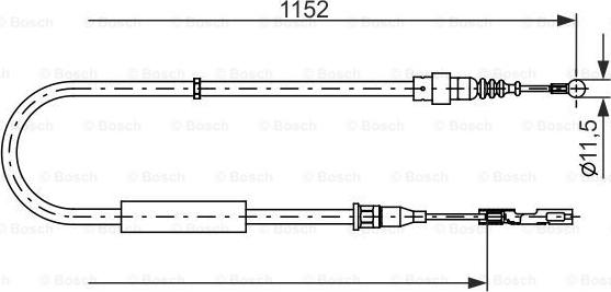 BOSCH 1 987 482 310 - Kabel, dayanacaq əyləci furqanavto.az