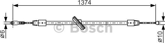 BOSCH 1 987 482 312 - Kabel, dayanacaq əyləci furqanavto.az