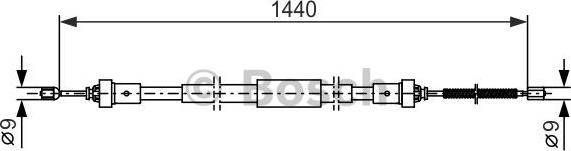 BOSCH 1 987 482 383 - Kabel, dayanacaq əyləci furqanavto.az