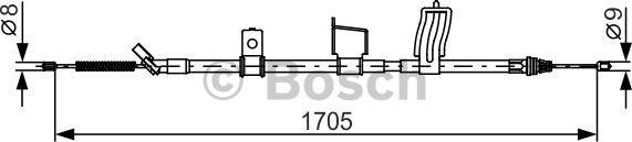 BOSCH 1 987 482 339 - Kabel, dayanacaq əyləci furqanavto.az