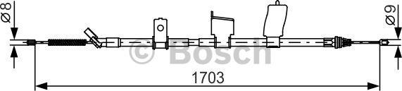 BOSCH 1 987 482 338 - Kabel, dayanacaq əyləci furqanavto.az