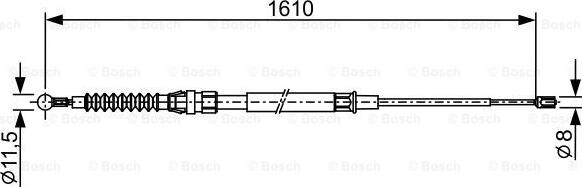 BOSCH 1 987 482 326 - Kabel, dayanacaq əyləci furqanavto.az